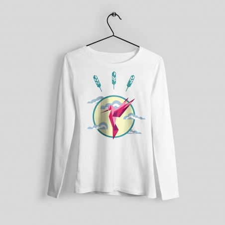 Hummingbird printed sweater - Regular fit, round neckline, long sleeves. 100% cotton, brushed inner side for extra comfort.  -.