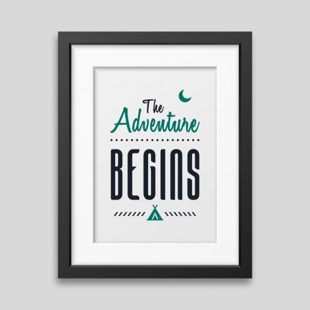 The adventure begins Framed poster - Printed on rigid matt finish and smooth surface. -. 35,09 €